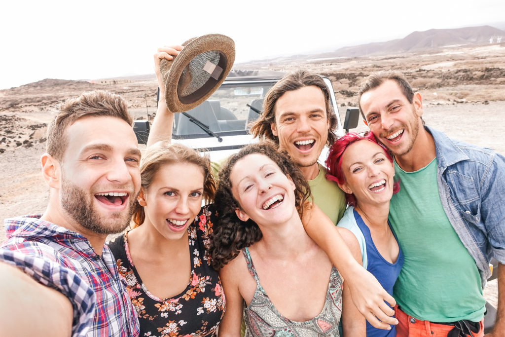 group of travel friends taking selfie in the deser 2022 03 03 19 49 34 utc