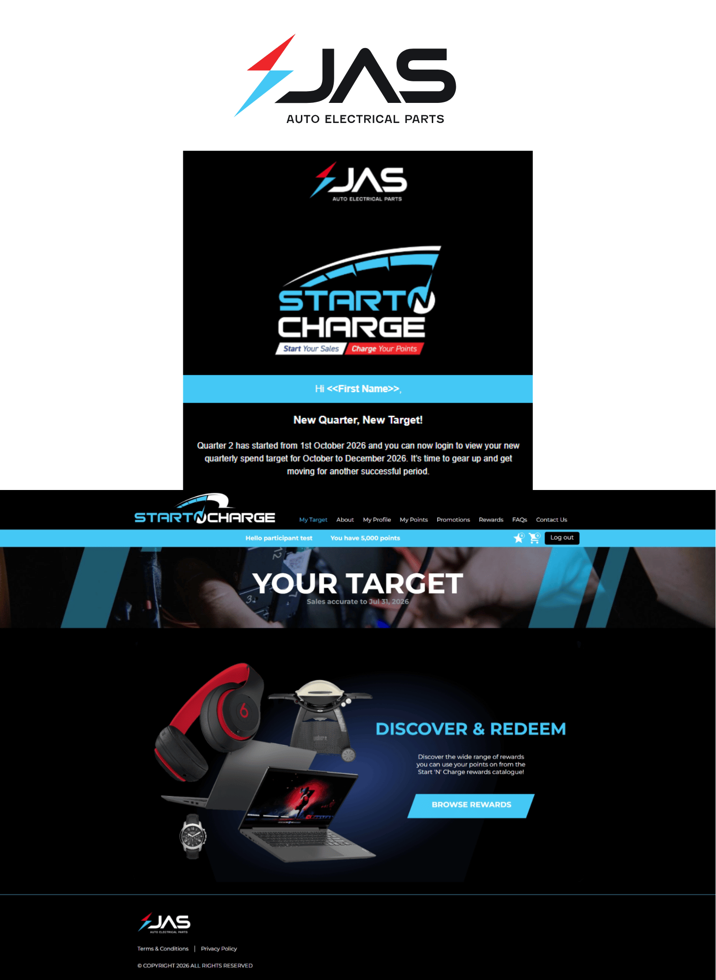 jas start n charge loyalty incentive